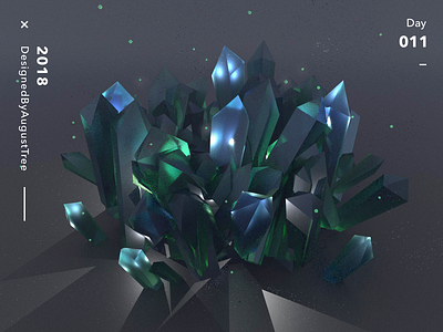 C4D+ 011 3d blue c4d crystal glass light