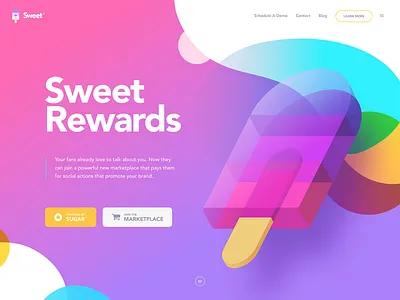 Sweet 🍭 branding landing website