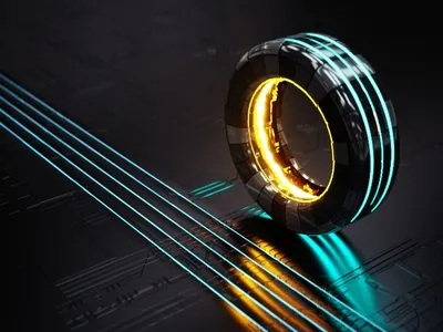 Garage Inc. 3d 3d art 3d artist c4d cinema 4d composition design illustration lightning octane octanerender render tron wheel