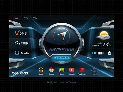 Navigation Launcher Design A car design launcher motor navigation ui ui ux ui ux design