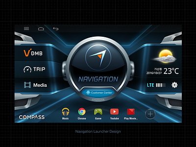 Navigation Launcher Design A car design launcher motor navigation ui ui ux ui ux design