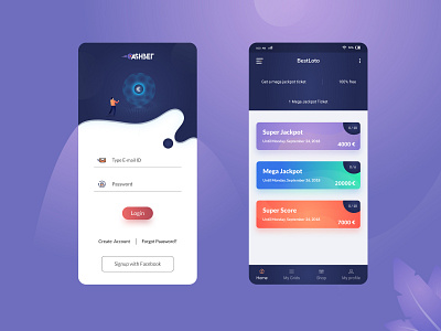 Cashbet App UI - Login & Dashboard Page Design abstruct illustration app app design app ui app ui design creative illustration dashboard ui design ui