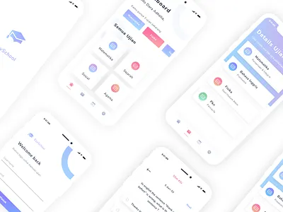 Ezyschool Online Exam Concept clean design education education app iphonex ui ux