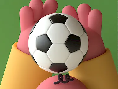 Football 3d abstract characterdesign cinema4d design illustration