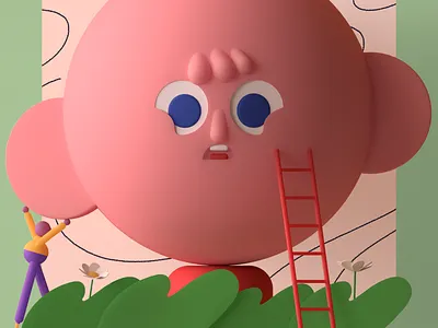 Bighead 3d abstract characterdesign cinema4d design illustration