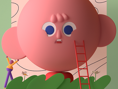 Bighead 3d abstract characterdesign cinema4d design illustration