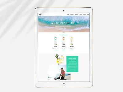 NiU Superfoods Website branding california website navigation ui ux web web design website design website dev