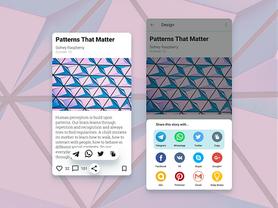 DailyUI 010 - Social Share dailyui design mobile app design share share button social share