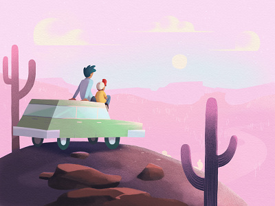 Sonoran Sunrise childrens book illustration desert digital illustration illustration kid lit art photoshop sonoran desert