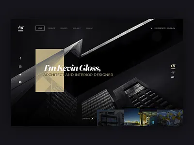 New design for architect website architect design interface design landing page ui ux ux design website
