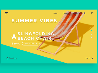 Beach Chair app branding design flat type ui ux web website