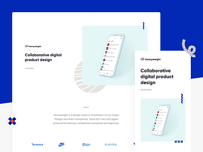 Heavyweight – New Website amsterdam clean design design agency design studio interface minimal portfolio responsive ui ux webdesign