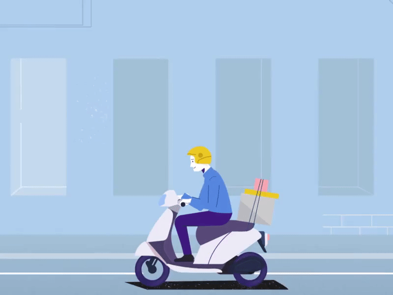 Our shot from XYO video 2d animation animation design explainer video ico lemon motion motorbike motorcycle