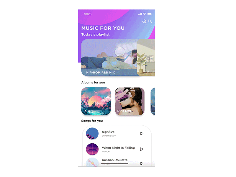 Music Player APP app app design interaction design mobile music app music player music player ui ui ux