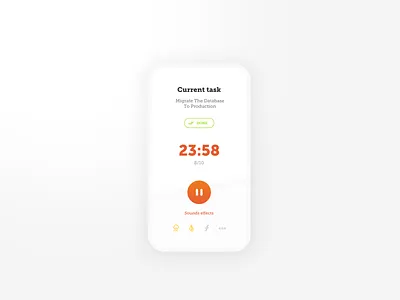 Productivity timer app design mobile pomodoro productivity simple timer