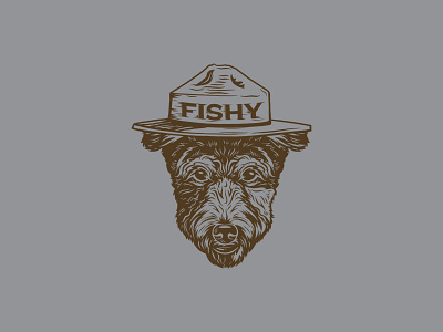 Only You Can Prevent Plastic Pollution cape clasp dog graphic illustration ink logo sketch smokey the bear