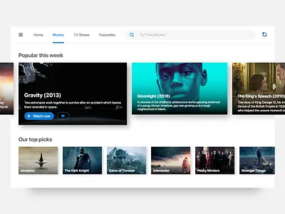 Smart TV App - #dailyui 025 025 adobe app daily ui design film interface madewithadobexd movie netflix smart tv ui ux