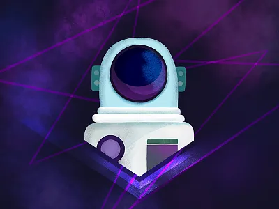 Spaceman astronaut design flat design hand drawn illustration mayor tom outerspace pro create spaceman stars textures universe