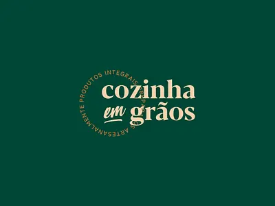Cozinha em Grãos - Logo brand bread idendity logo nuts organic seal typography