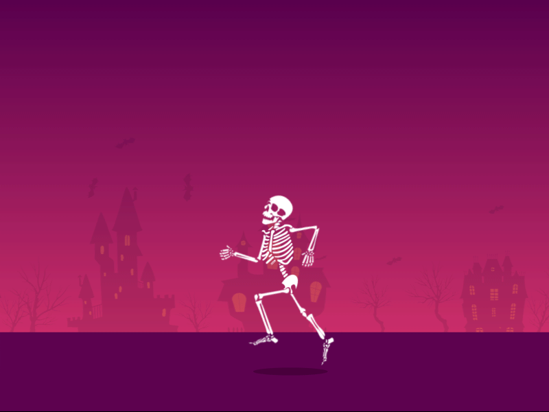 Happy Halloween motion halloween illustration motion skeleton