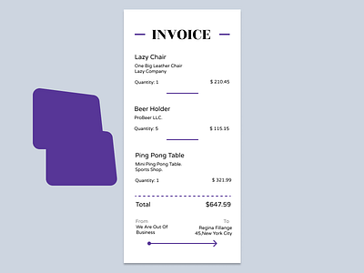 Invoice app dailyui invoice design invoices ui