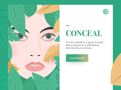 Conceal conceal head illustration leaf