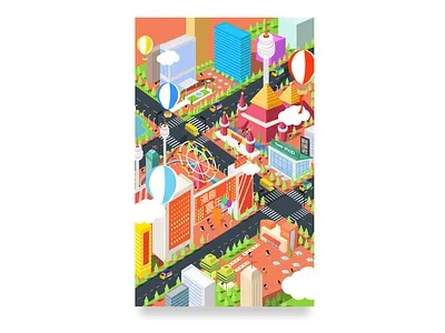 2.5D Illustration design dribbble flat illustration ui