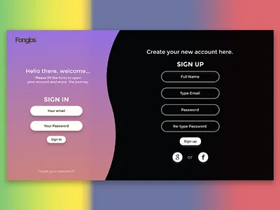 Sign up/Sign in Web Design branding design dribbble landing page login page sign in sign up sign up page typography ui ui ux uidesign uiuxdesign web