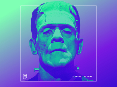 Frank The Tank branding brockton digital design frank the tank frankenstein gradients graphic design halloween