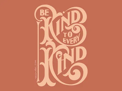 Be Kind handlettering lettering typography