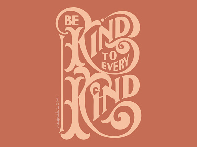 Be Kind handlettering lettering typography