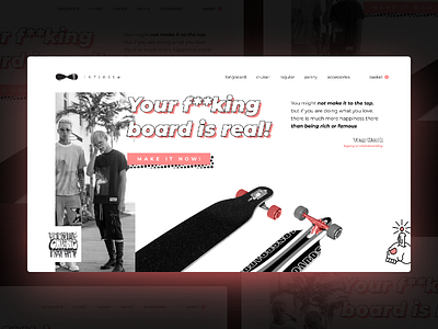 Site Concept Skate Shop design interface design ui ui ux ux web web design