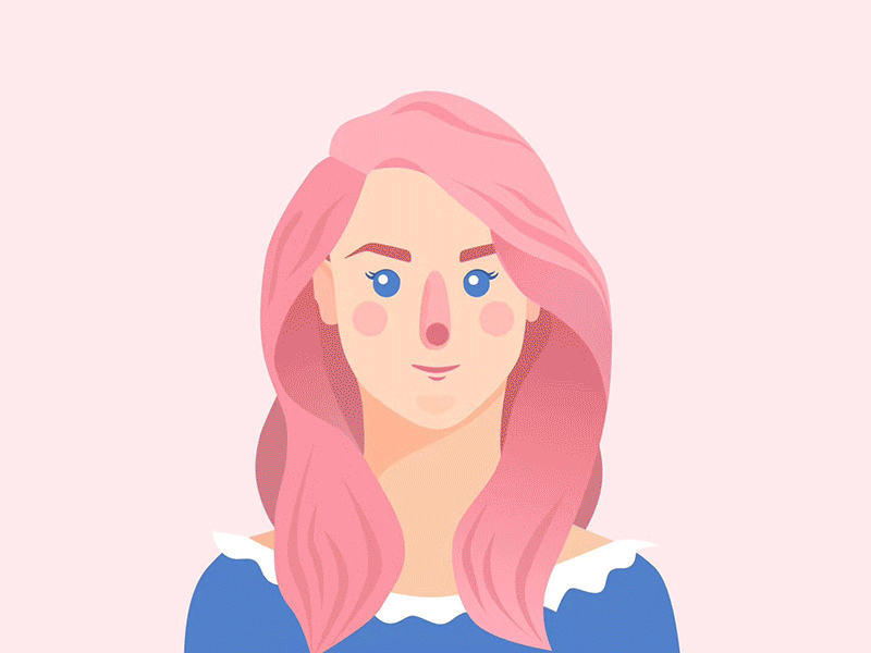 Portrait design gif illustration 插图