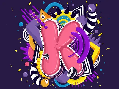 K colors design dibujo digital digital 2d illustration illustration art logo photoshop typography