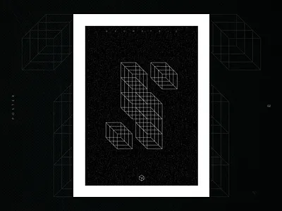 Geometric 01 black white designlove geometric poster a day