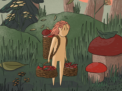 Libra 2d character doodle illustration nature photoshop