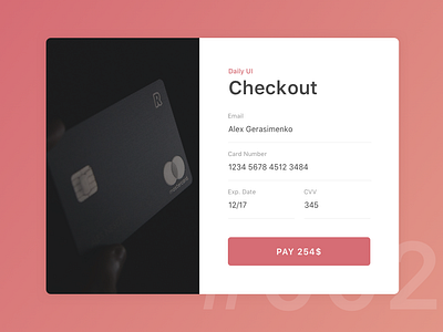 Daily UI #002 (Credit Card Checkout) credit card checkout credit card form daily ui daily ui 001 daily ui 002 design flat ui ux