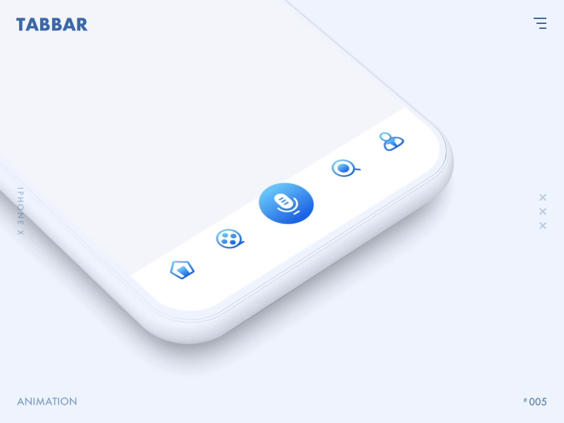 Tabbar_#005 animation blue gif icon switch tabbar ui ux voice