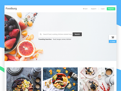 Stock Photo Website UI Design agency app landing page brand agency design flat food app food landing page food stock photo icon illustration landing page landing page design minimal stock image stock photo template stock photos typography ui userinterface wordpress design