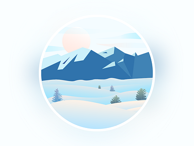 Winter glacier illustration ui winter