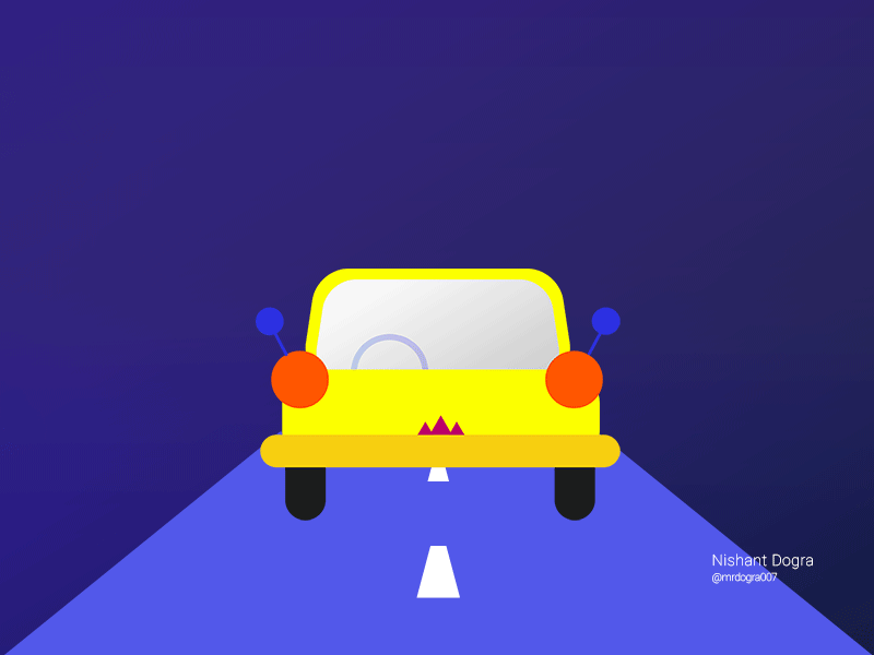 Gaddi on road GIF 1.0 animation artdirection birds creativity designthinking dograsweblog gif illustration motion sketchwork