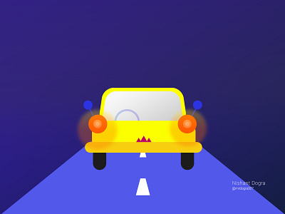 Gaddi on road 2.0 animation artdirection birds car creativity designthinking dograsweblog gif illustration motion sketchwork vehicle