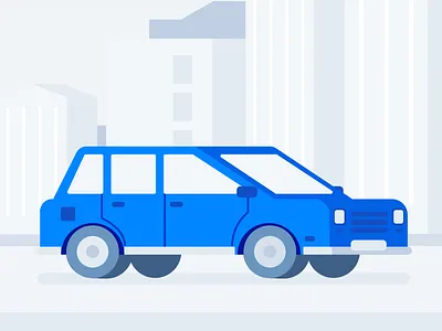 Car & City Scape - Illustration Design System? 2d boxy car car car illustration illustration illustrator volvo