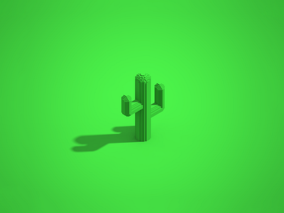 Cactus Voxel Art cactus design simple voxel voxel art voxelart