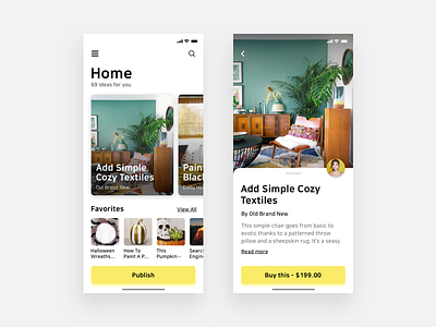Decor Ideas Mobile App illustration mobile app mobile app design ui ui ux ux ui designer hanoi web design