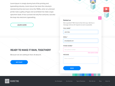 Pop-up Window contact us home interface modal pop up window uidesign ux design webdesign