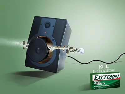 Novartis Excedrin print ad art direction creative design excedrin graphic design headache medical novartis print ads
