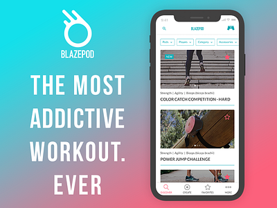 BlazePod android app branding design ios mobile app ux ui