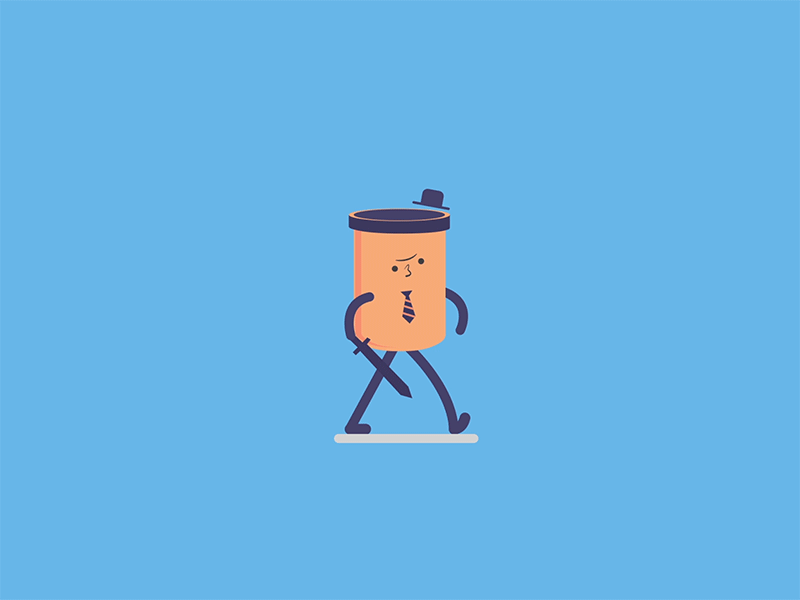 Ui Exercises14/100(Walk Cycle) 2d animation design illustration ui walk cycle