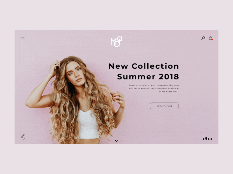 Design for online clothing store animation branding design logo ui ux web website